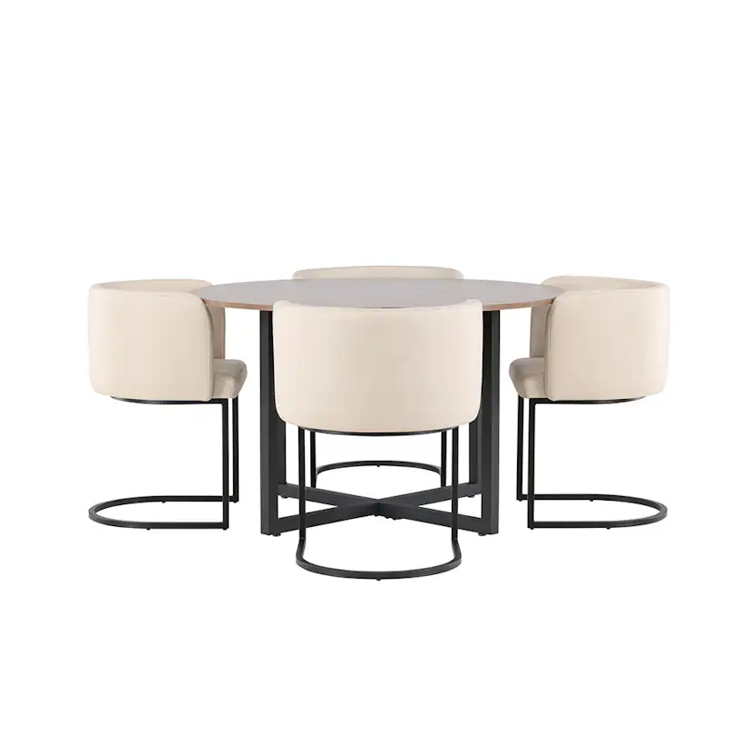 Matgrupp Venture Home Durango Ø 120 cm med 4 Simrishamn Stolar