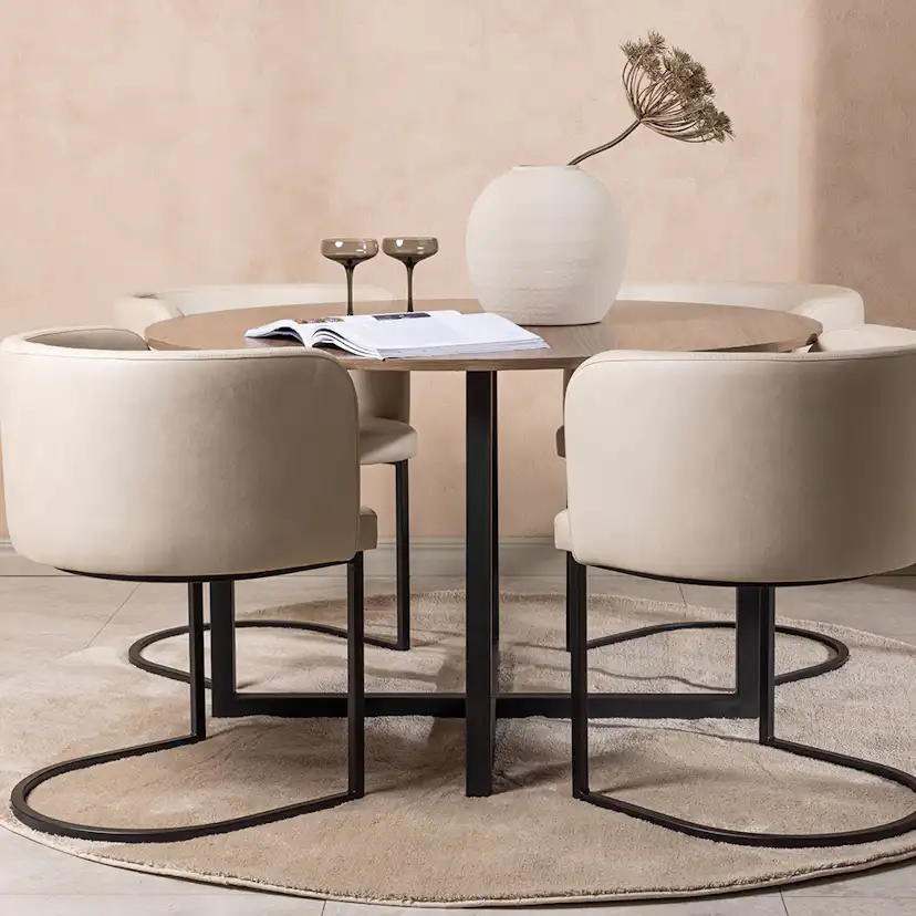 Matgrupp Venture Home Durango Ø 120 cm med 4 Simrishamn Stolar