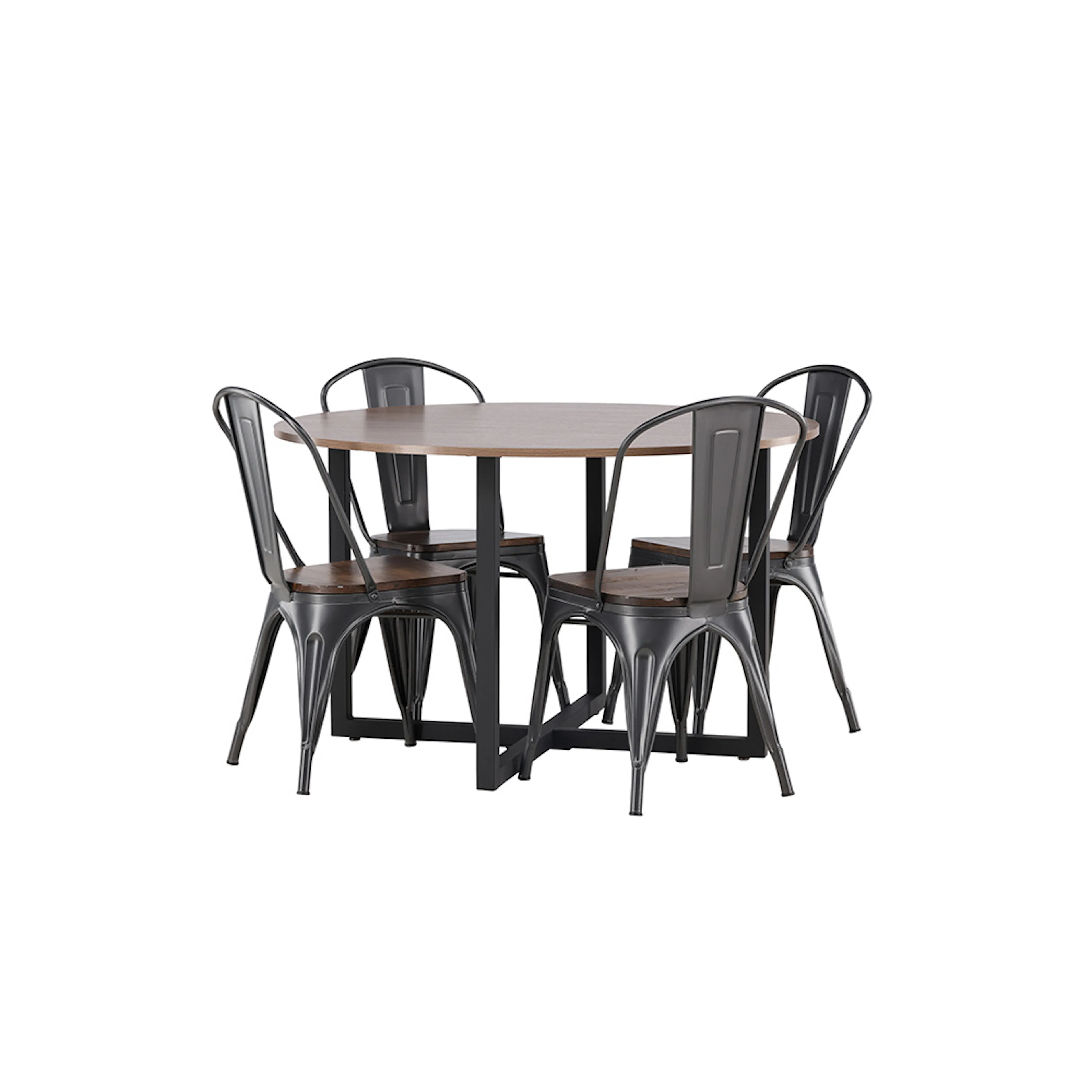 Matgrupp Venture Home Durango Ø 120 cm med 4 Tempe Stolar