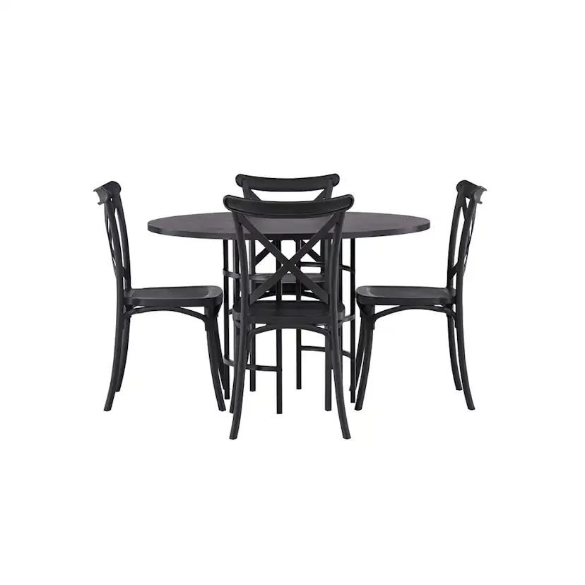 Matgrupp Venture Home Copenhagen Ø 115 cm med 4 Crosett Stolar