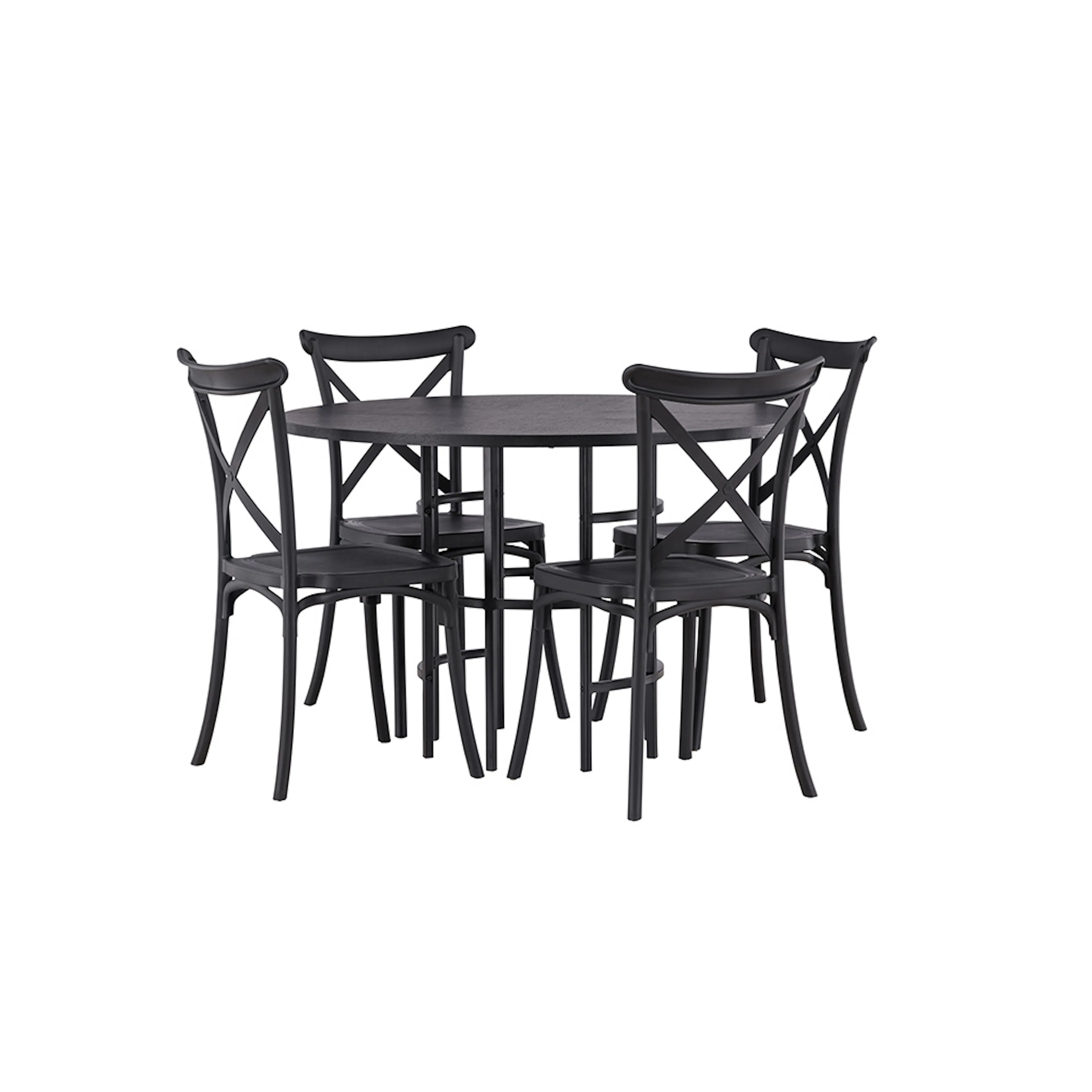 Matgrupp Venture Home Copenhagen Ø 115 cm med 4 Crosett Stolar