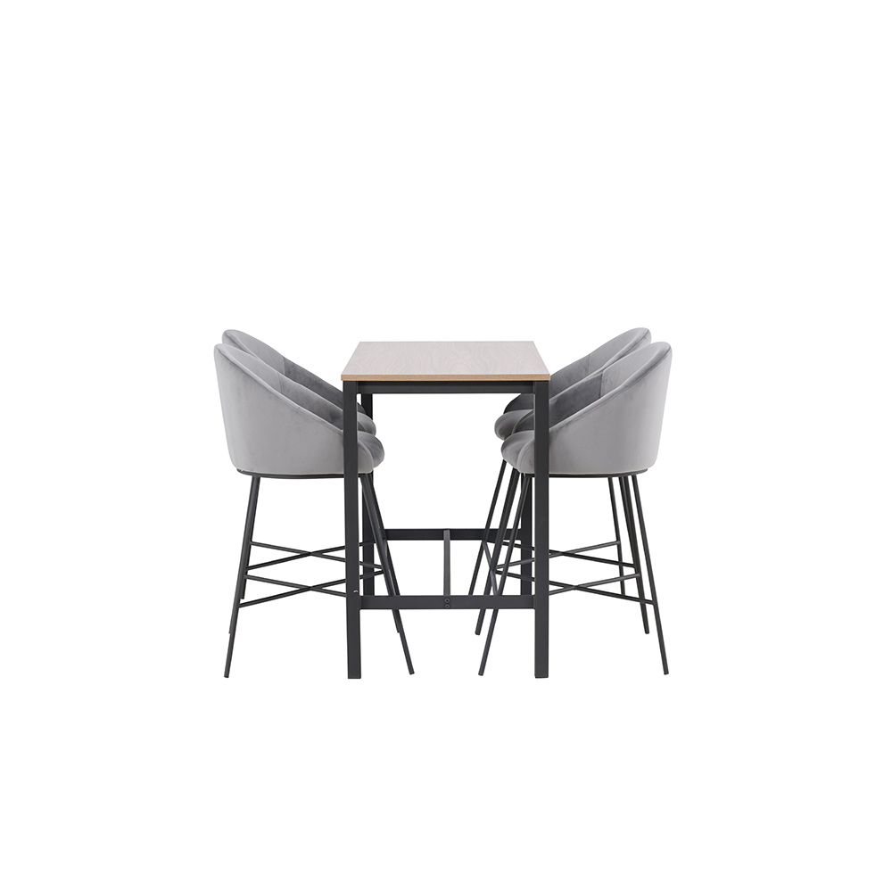 Matgrupp Venture Home Camden med 4 Velvet Stolar