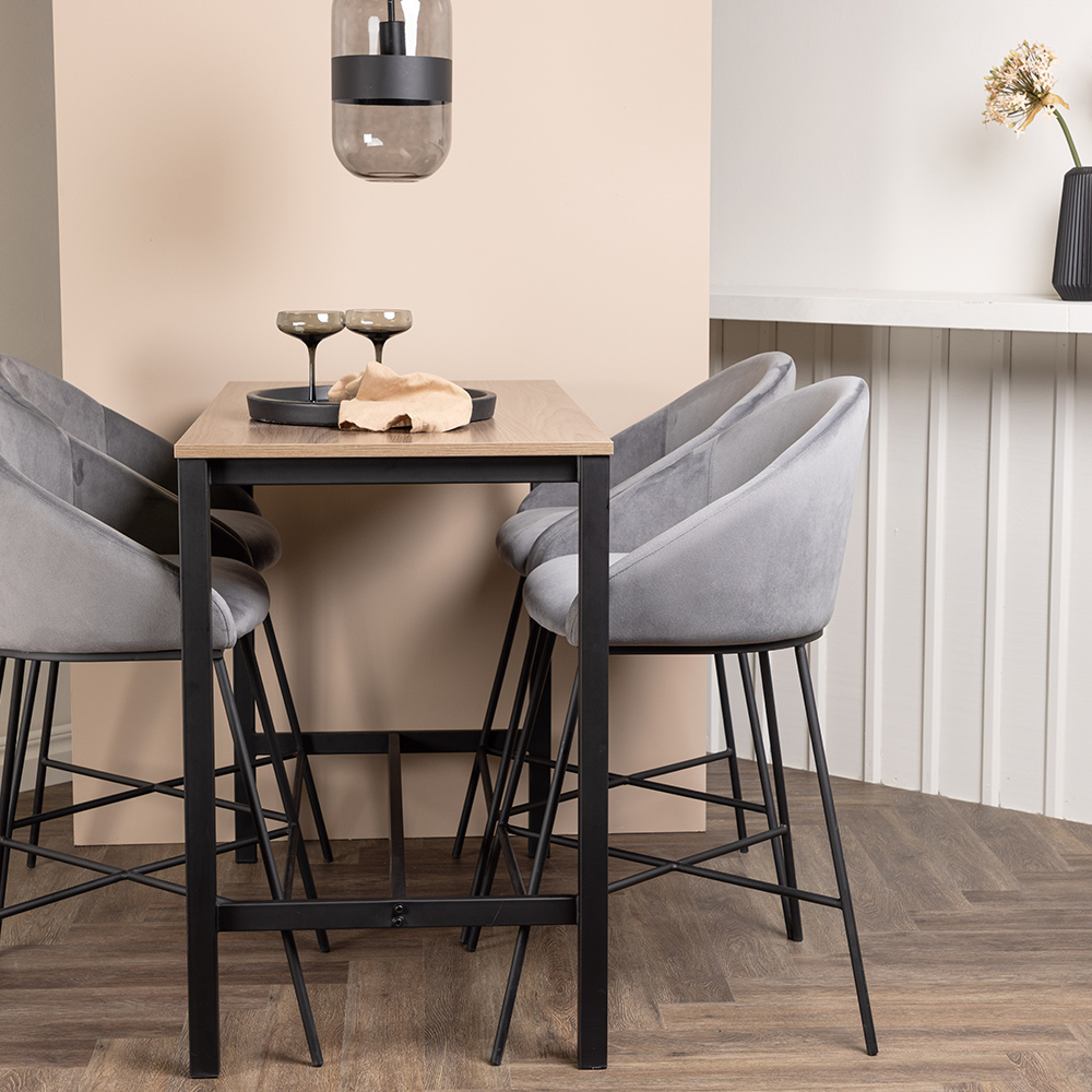 Matgrupp Venture Home Camden med 4 Velvet Stolar