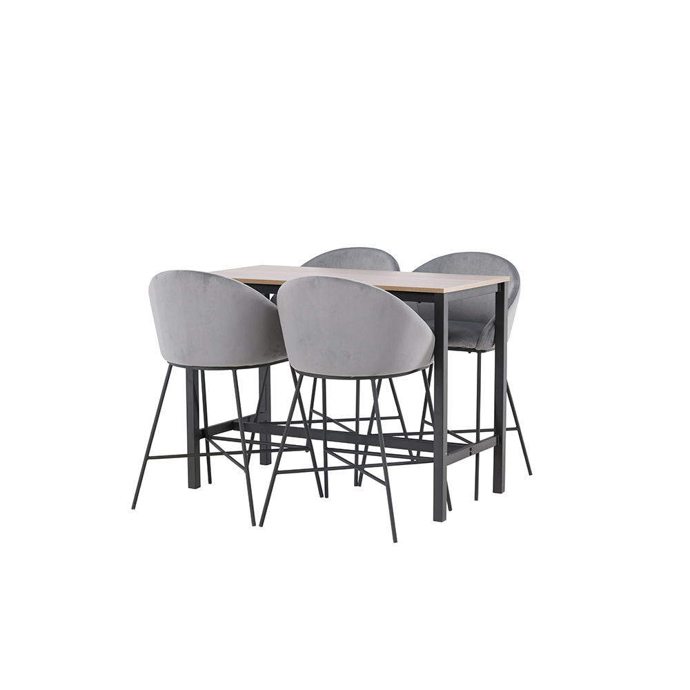 Matgrupp Venture Home Camden med 4 Velvet Stolar