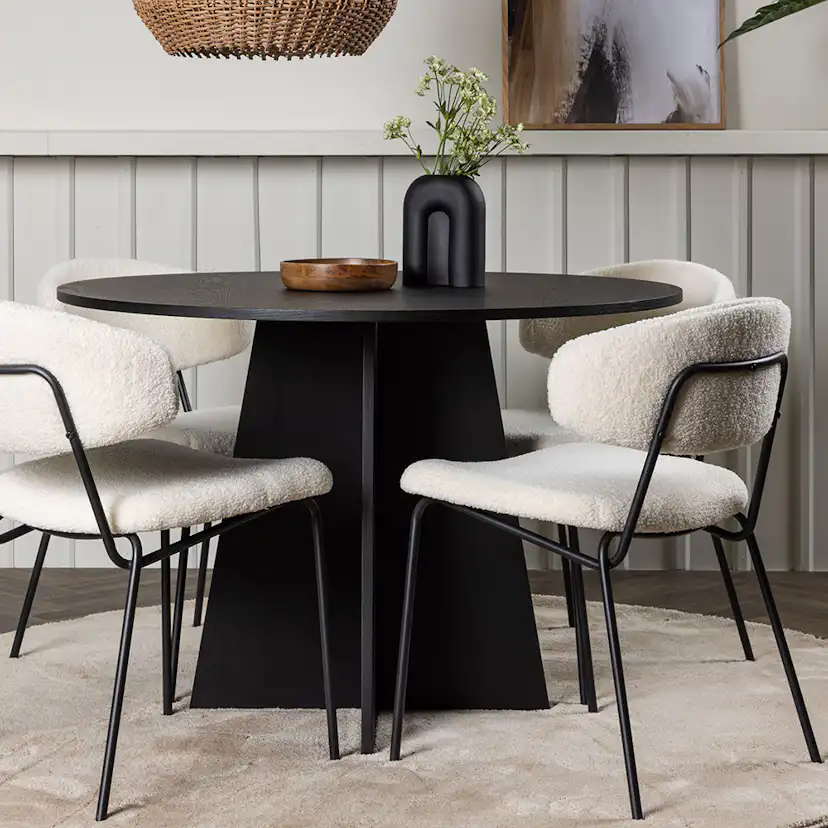 Matgrupp Venture Home Bootcut Ø110 cm med 4 Chico Stolar