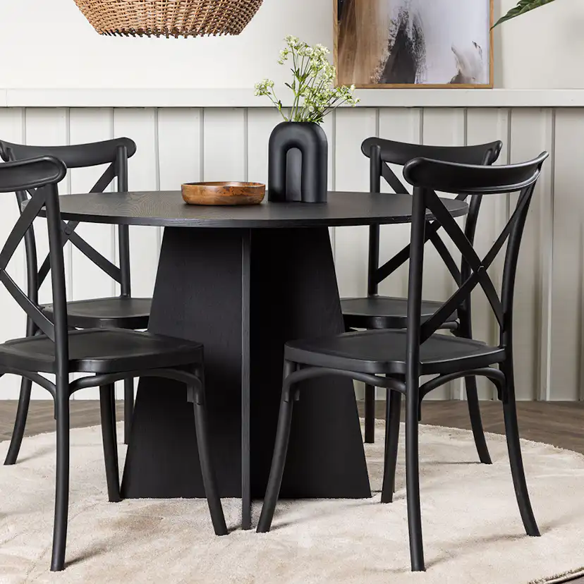 Matgrupp Venture Home Bootcut Ø110 cm med 4 Crosett Stolar