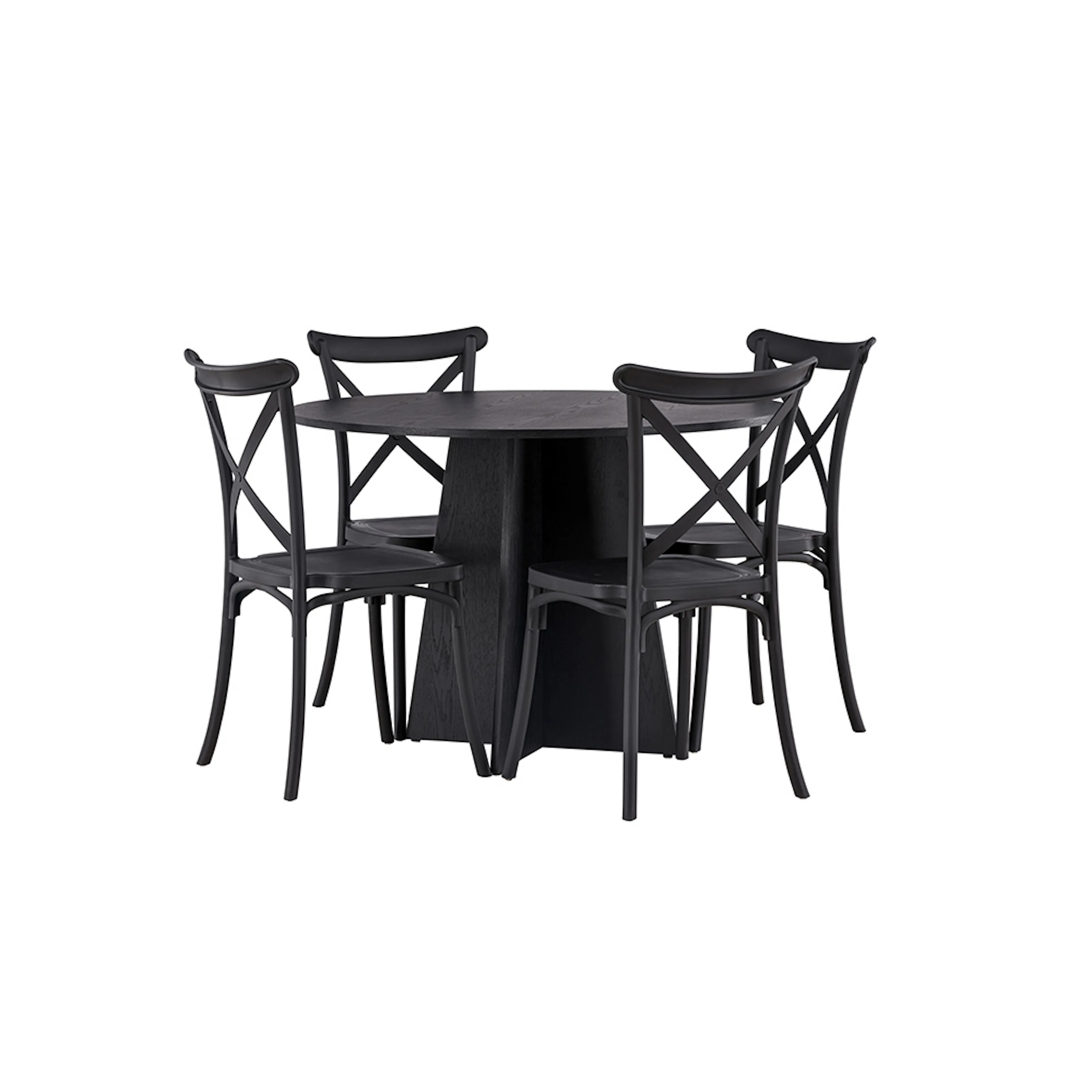 Matgrupp Venture Home Bootcut Ø110 cm med 4 Crosett Stolar