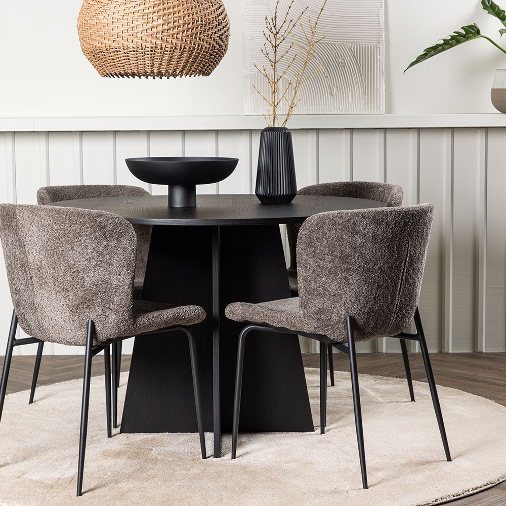 Matgrupp Venture Home Bootcut Ø110 cm med 4 Modesto Stolar