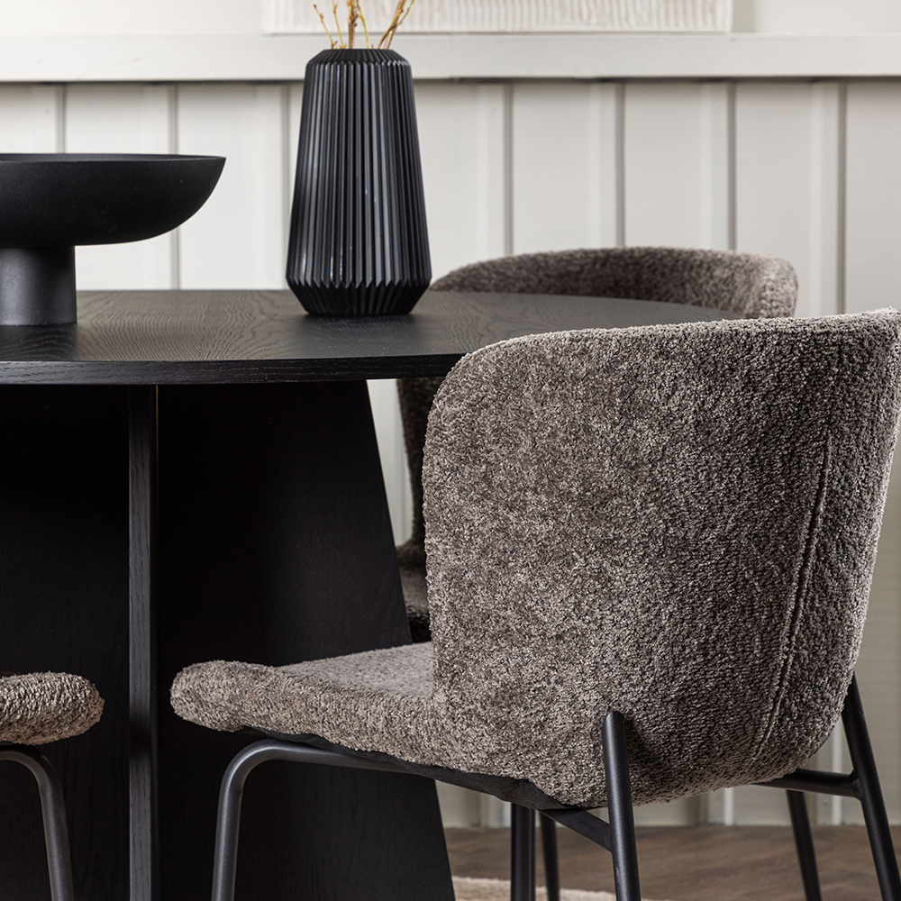 Matgrupp Venture Home Bootcut Ø110 cm med 4 Modesto Stolar