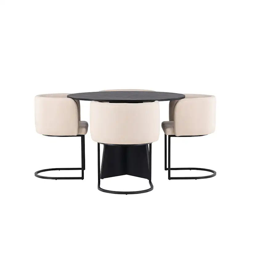 Matgrupp Venture Home Bootcut Ø110 cm med 4 Simrishamn Stolar