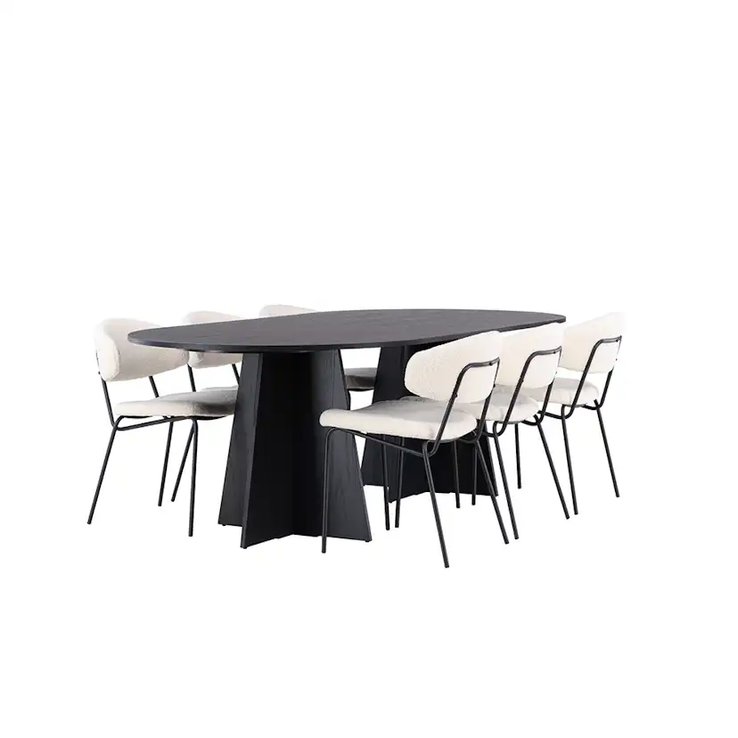 Matgrupp Venture Home Bootcut Oval med 6 Chico Stolar