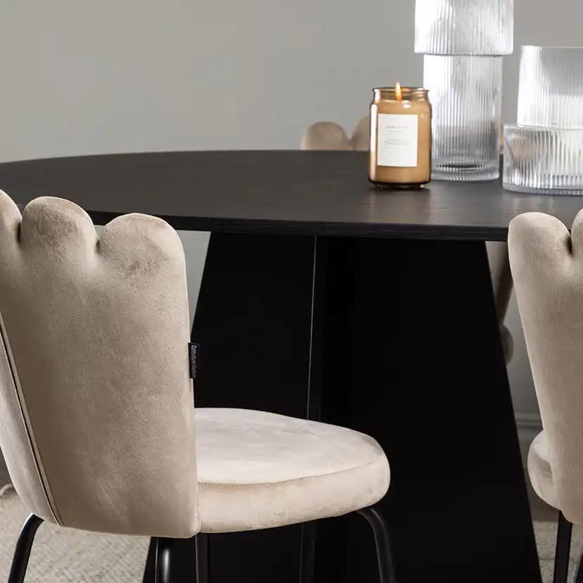 Matgrupp Venture Home Bootcut Oval med 6 Limhamn Light Stolar