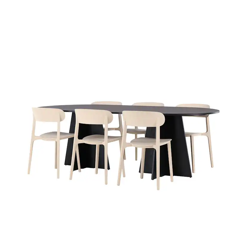 Matgrupp Venture Home Bootcut Oval med 6 st Åstol