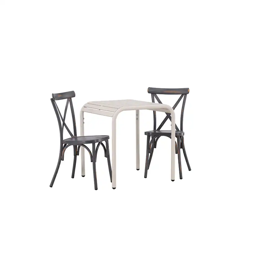 Cafégrupp Venture Home Borneo Bord med 2 Tablas Trädgårdsstolar Utomhus