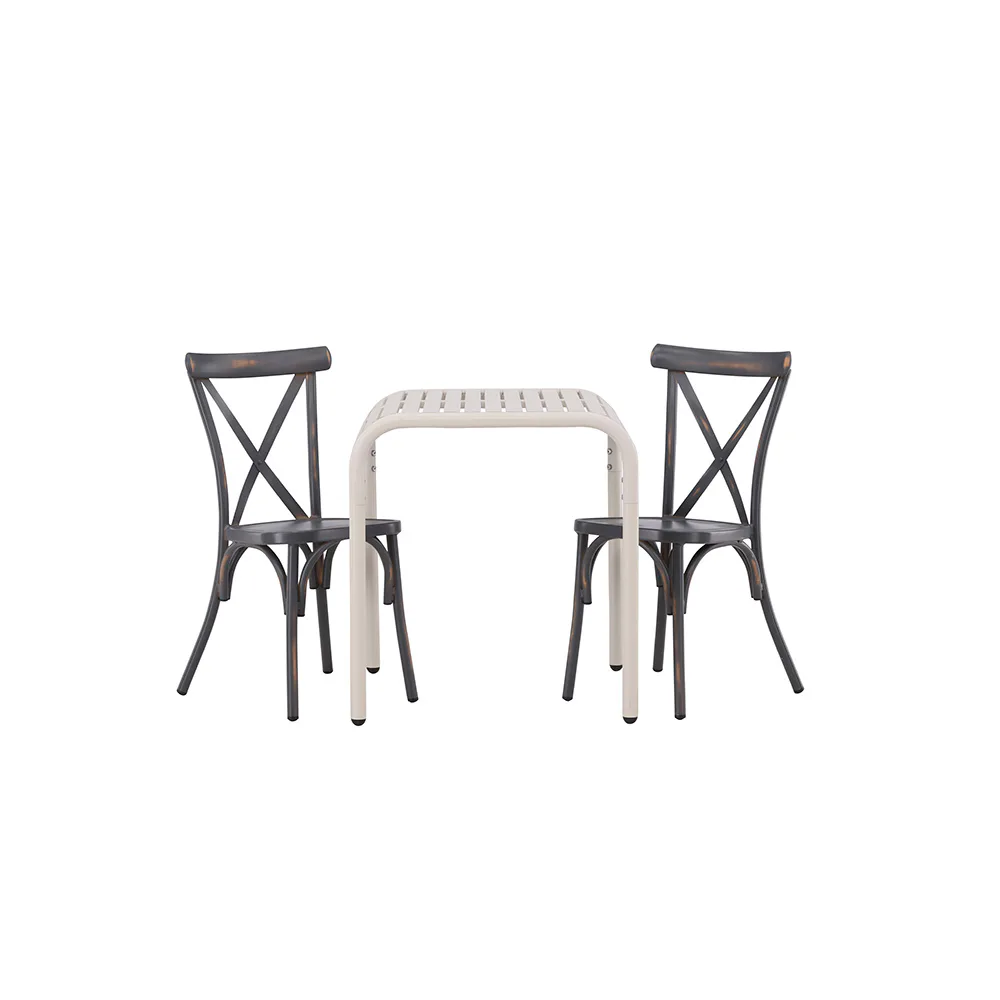 Cafégrupp Venture Home Borneo Bord med 2 Tablas Trädgårdsstolar Utomhus