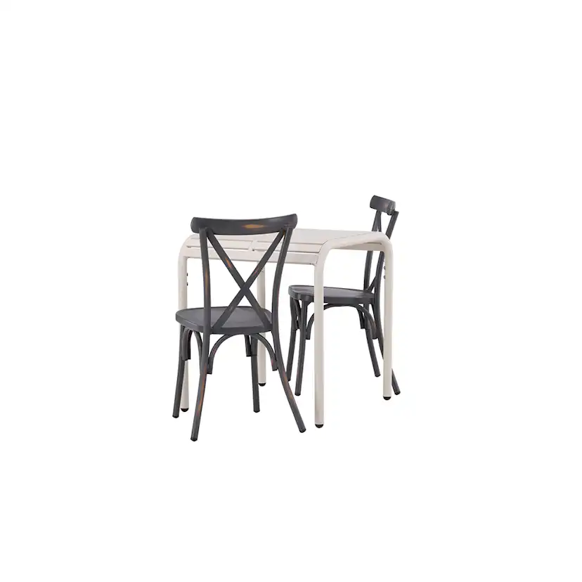 Cafégrupp Venture Home Borneo Bord med 2 Tablas Trädgårdsstolar Utomhus