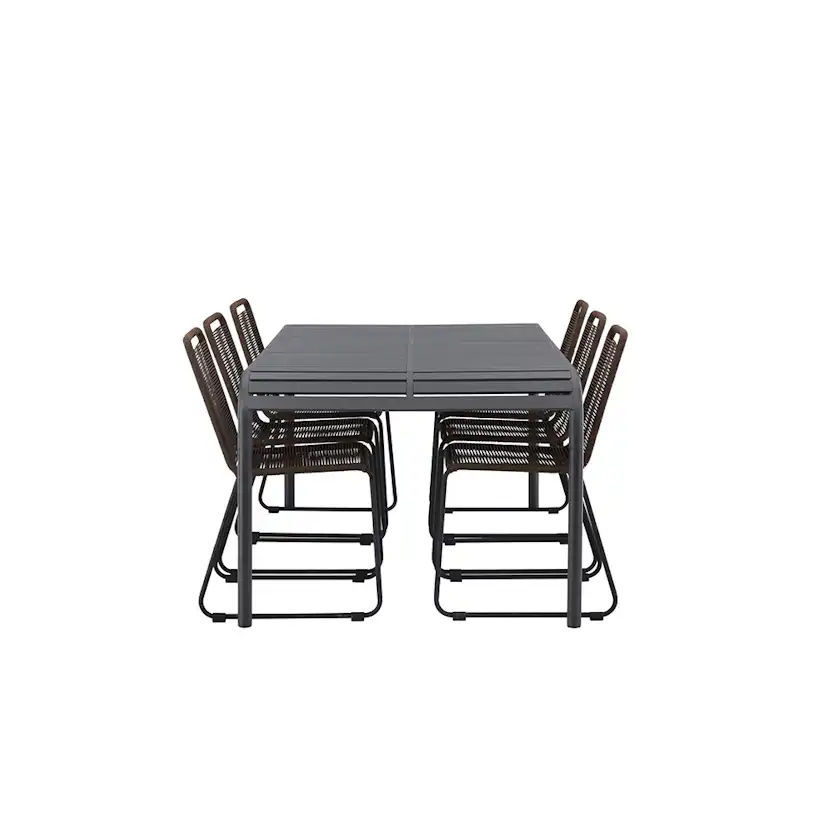 Matgrupp Venture Home Borneo Bord med 6 Lindos Stolar