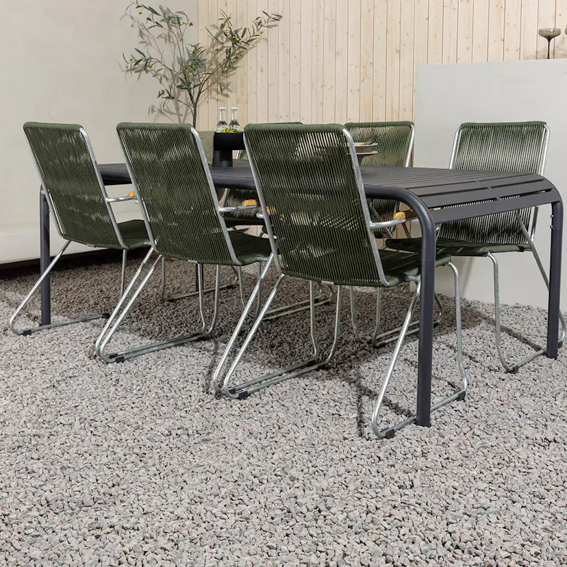 Matgrupp Venture Home Borneo Bord med 6 Bois Stolar