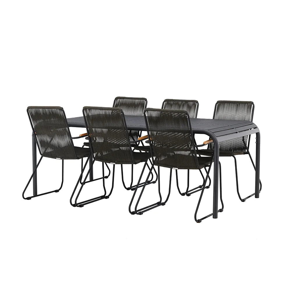 Matgrupp Venture Home Borneo Bord med 6 Bois Stolar