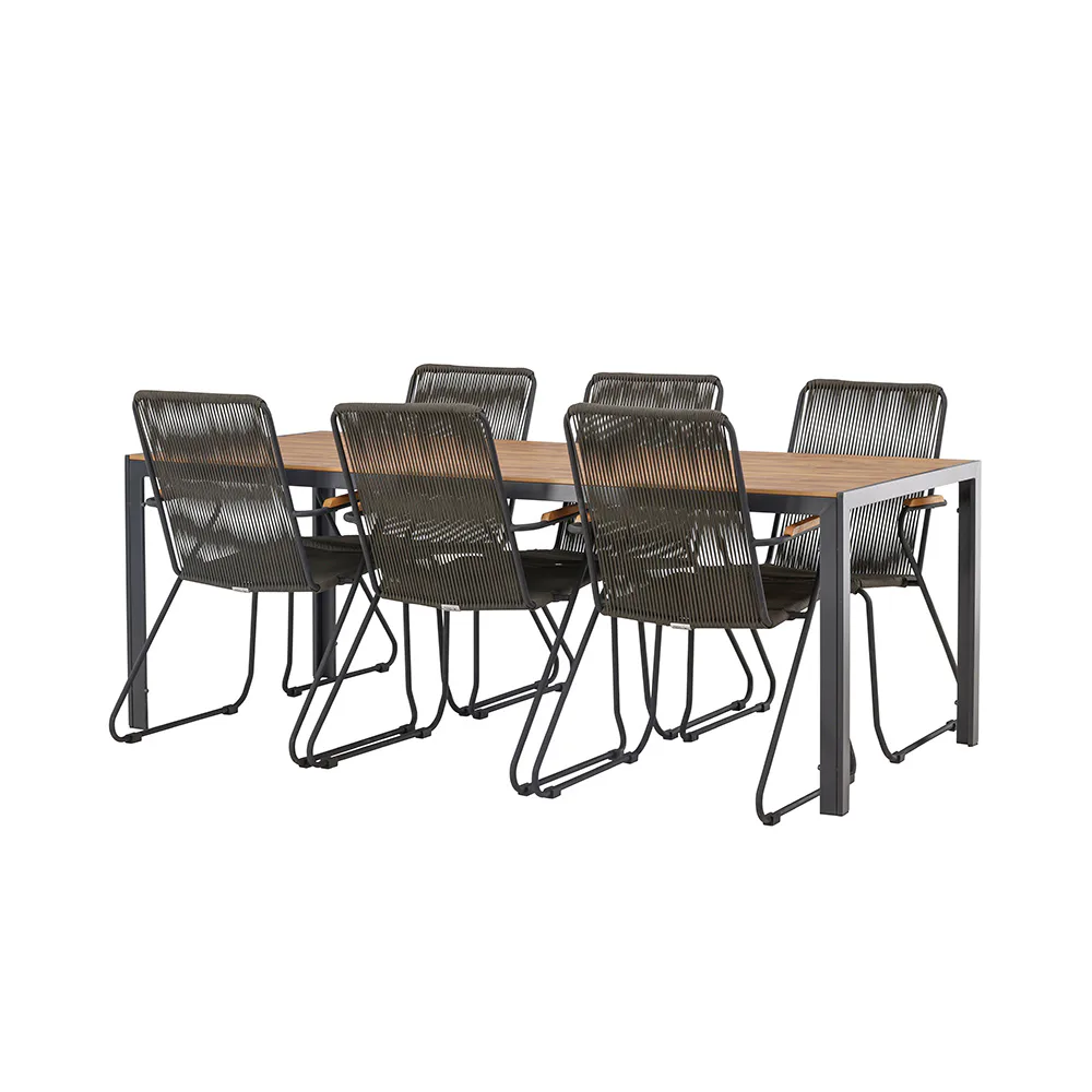 Matgrupp Venture Home Break Bord med 6 Bois Stolar