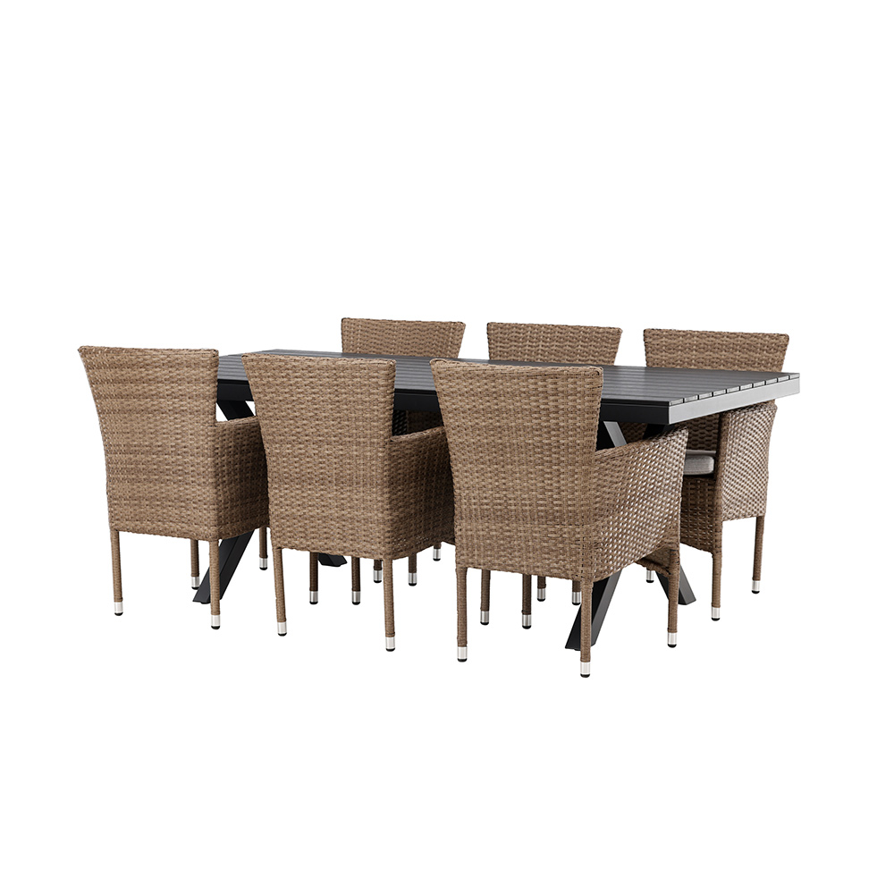 Matgrupp Venture Home Garcia Bord med 6 Malina Stolar