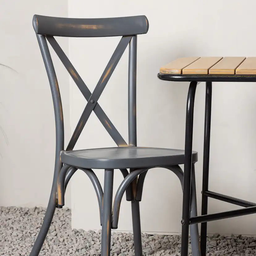 Cafégrupp Venture Home Holmbeck Bord med 2 Tablas Trädgårdsstolar Utomhus