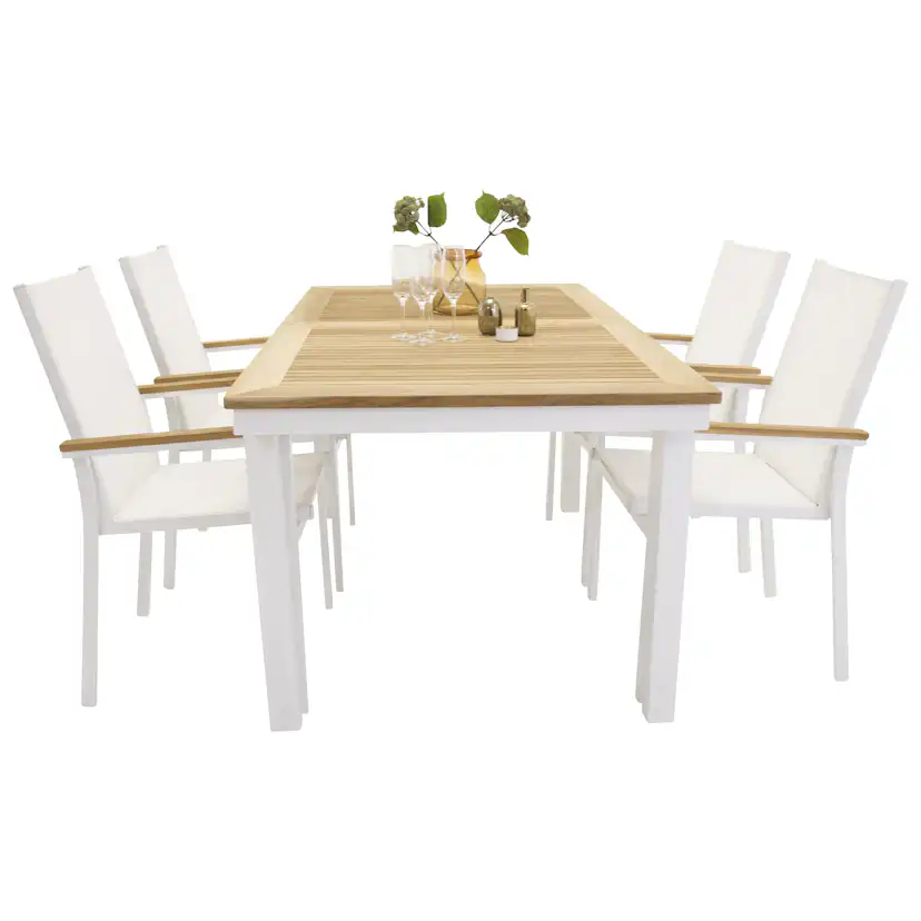 Matgrupp Venture Home Perla 160/240 med 4 Tilly Stolar