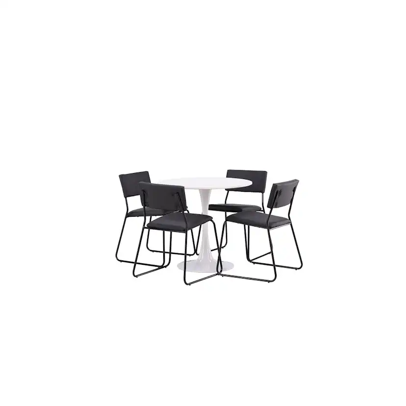 Matgrupp Venture Home Hamden Ø80 cm med 4 Kenth stolar