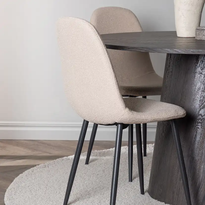 Matgrupp Venture Home Lanzo Ø120 cm med 4 st Polar stolar