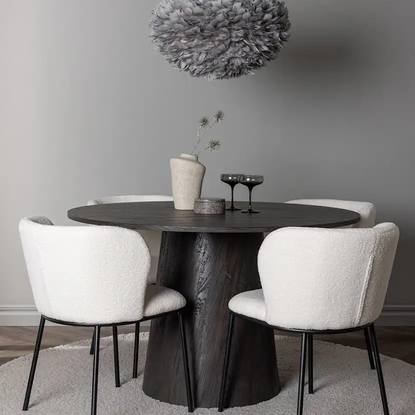 Matgrupp Venture Home Lanzo Ø120 cm med 4 st Edina stolar