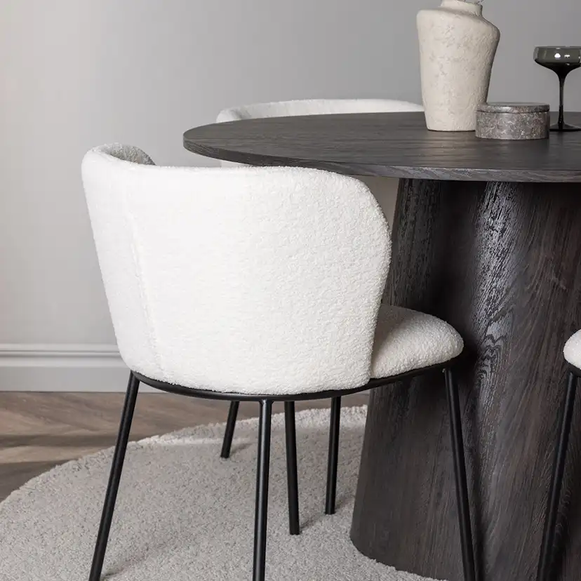 Matgrupp Venture Home Lanzo Ø120 cm med 4 st Edina stolar