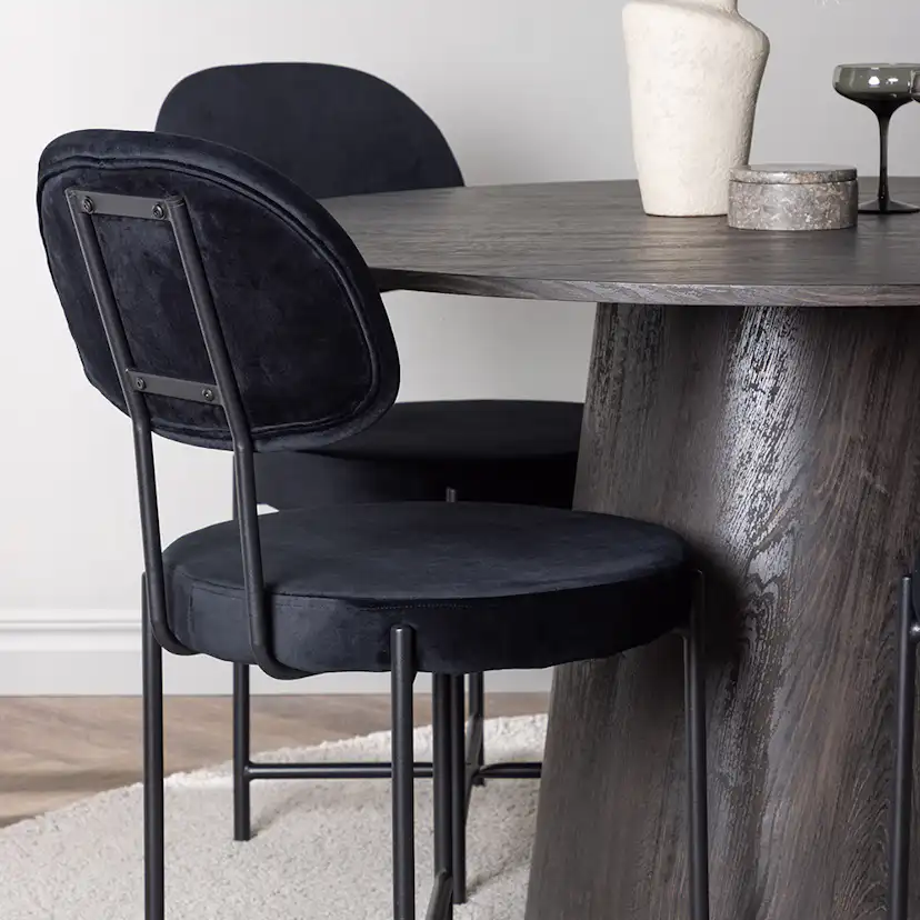 Matgrupp Venture Home Lanzo Ø120 cm med 4 st Stella stolar