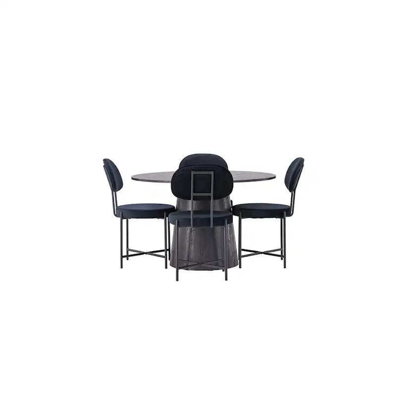 Matgrupp Venture Home Lanzo Ø120 cm med 4 st Stella stolar