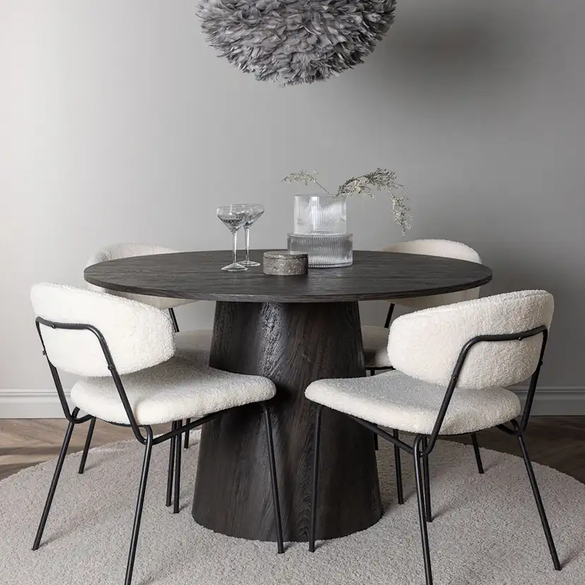 Matgrupp Venture Home Lanzo Ø120 cm med 4 st Chico stolar