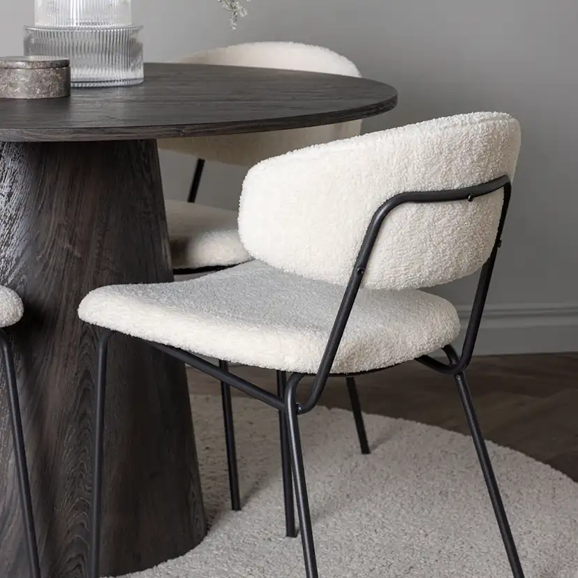 Matgrupp Venture Home Lanzo Ø120 cm med 4 st Chico stolar