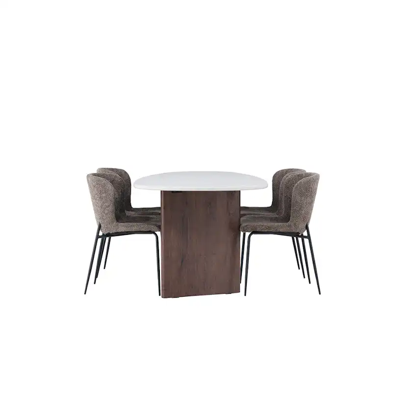 Matgrupp Venture Home Grönvik med 4 Modesto Stolar