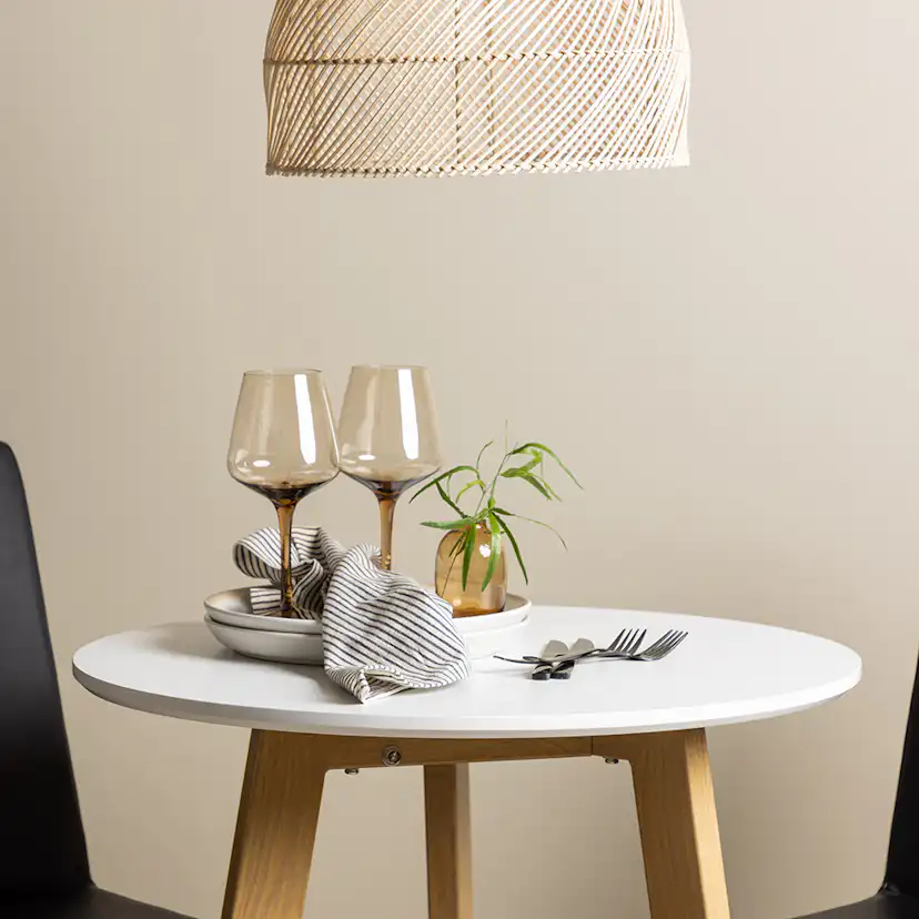 Matgrupp Venture Home Leonora Ø65 cm med 2 st Today stolar