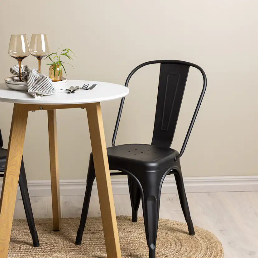 Matgrupp Venture Home Leonora Ø65 cm med 2 st Tempe stolar