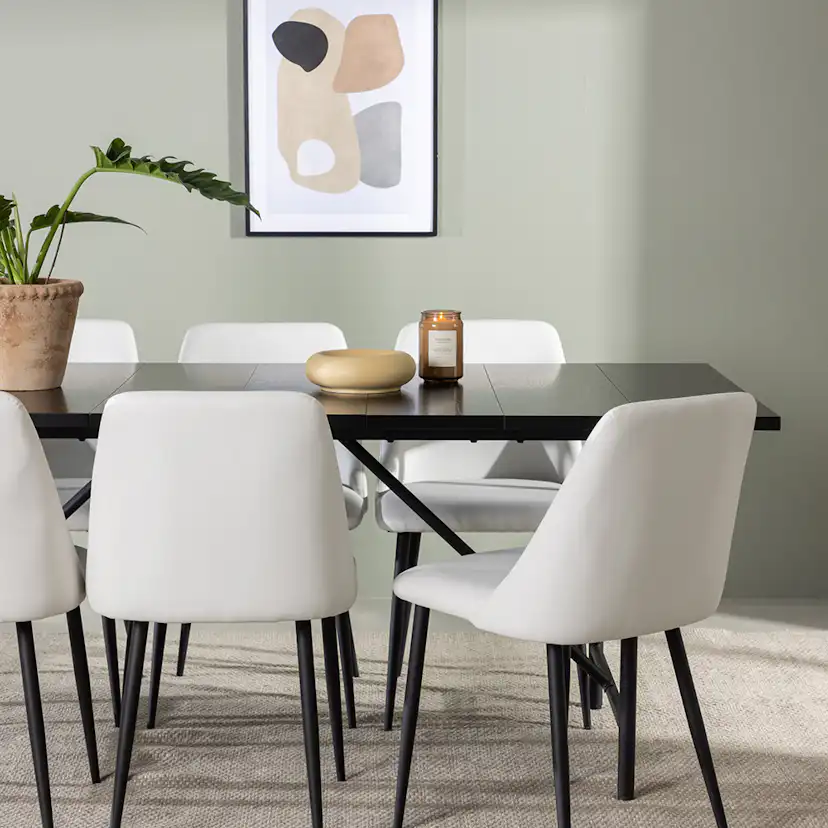 Matgrupp Venture Home Astrid med 6 Night Stolar