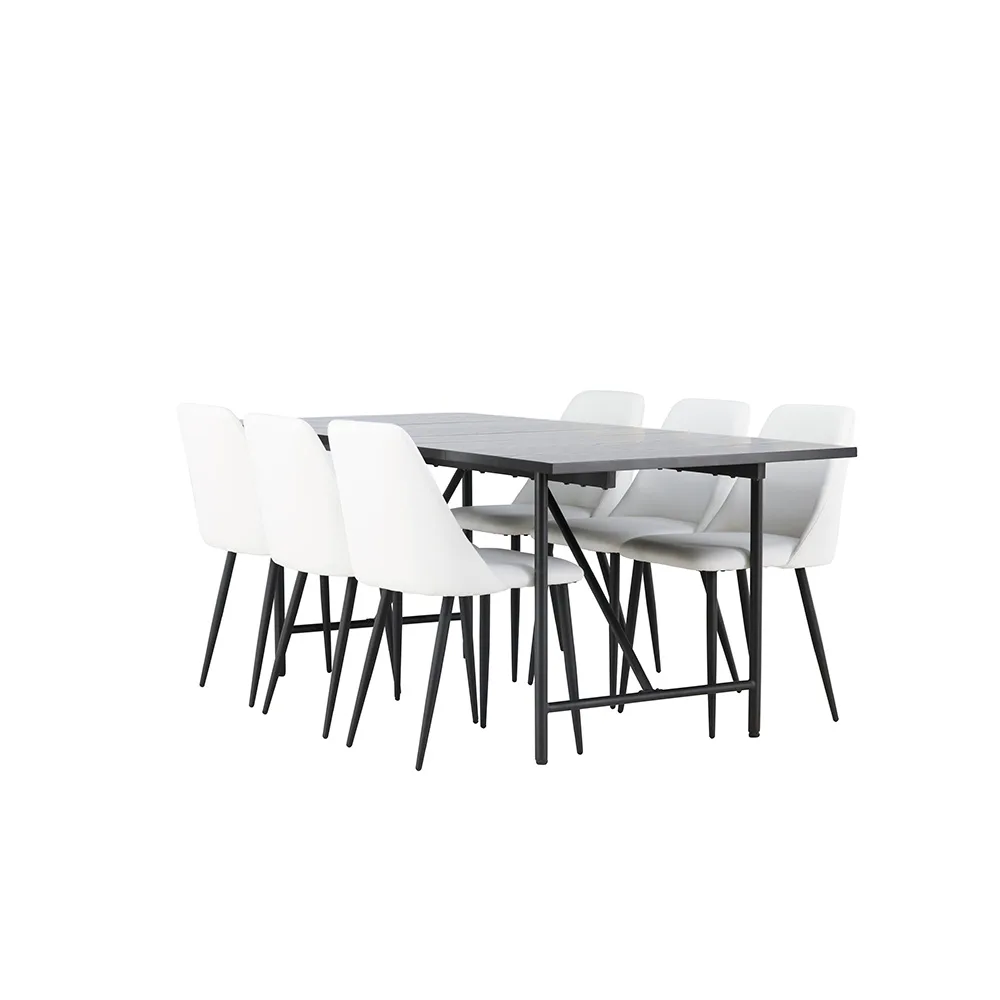 Matgrupp Venture Home Astrid med 6 Night Stolar