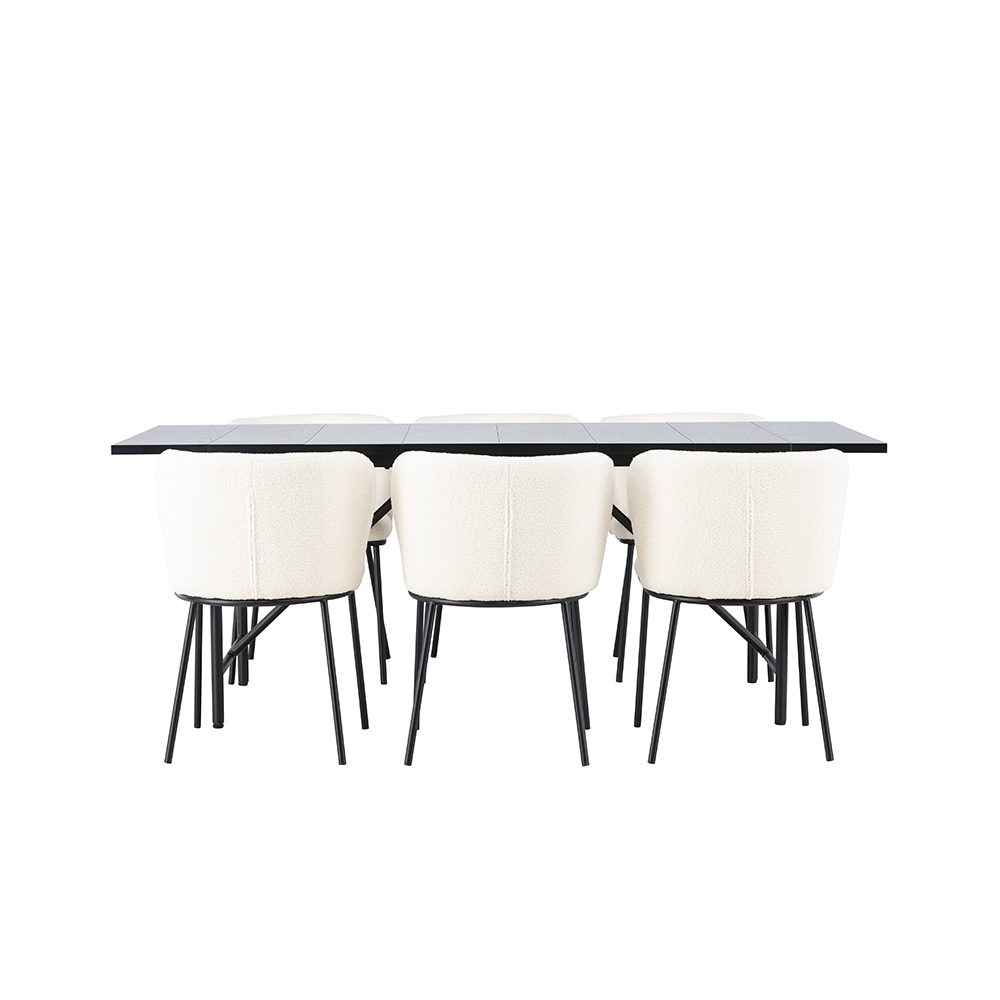 Matgrupp Venture Home Astrid med 6 Edina Stolar