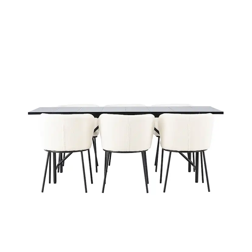 Matgrupp Venture Home Astrid med 6 Edina Stolar