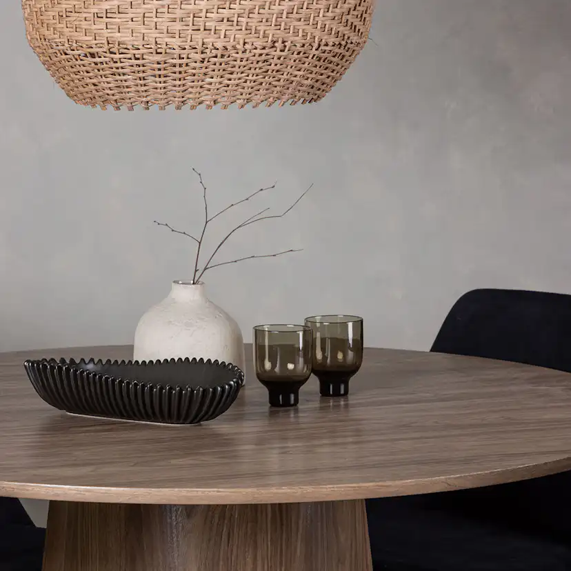 Matgrupp Venture Home Lanzo Runt Matbord Ø120 cm & 4 Night Stolar i Sammet