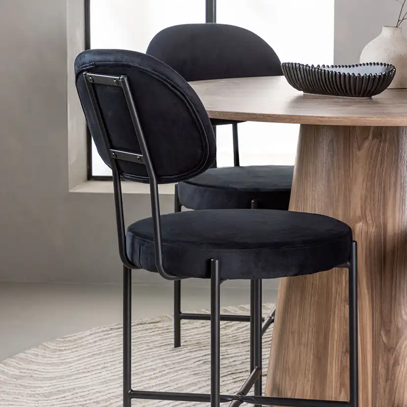 Matgrupp Venture Home Lanzo Runt Matbord Ø120 cm & 6 Stella Stolar