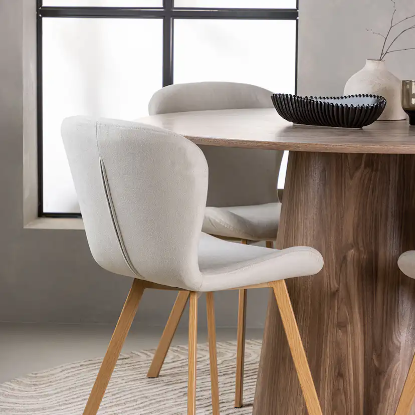 Matgrupp Venture Home Lanzo Ø120 cm med 4 st Lilja stolar