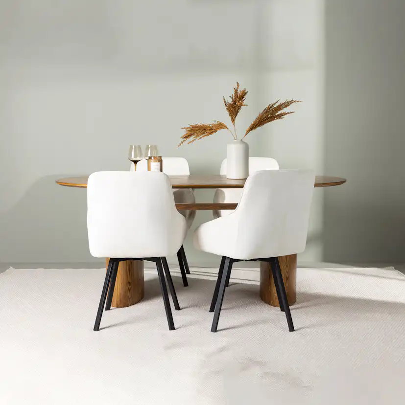 Matgrupp Venture Home Isolde med 4 Rosie Stolar