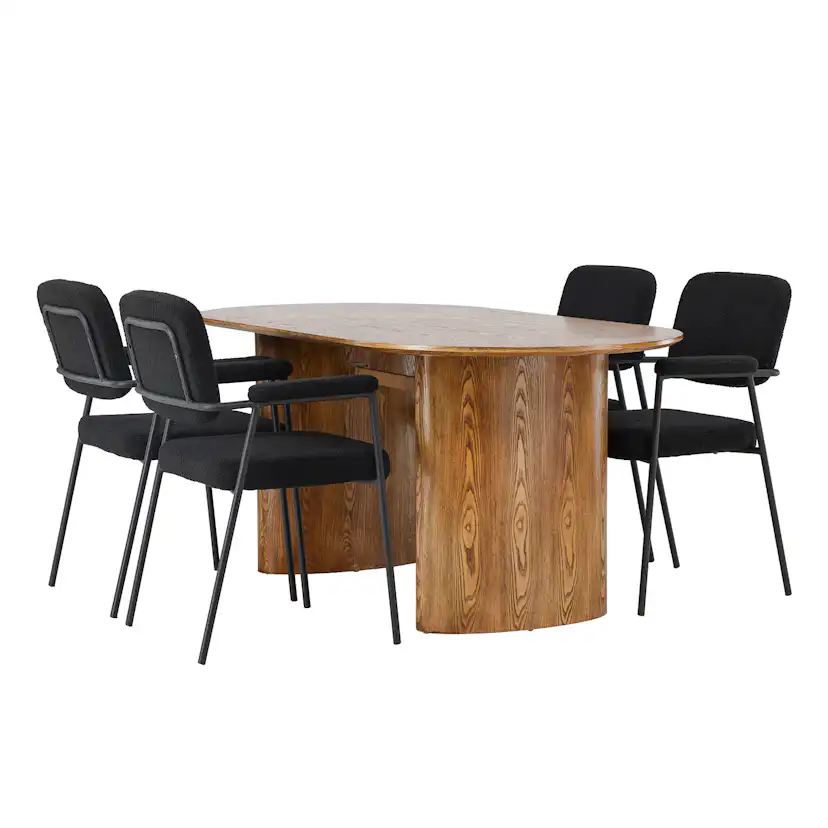 Matgrupp Venture Home Isolde med 4 Yesterday Stolar