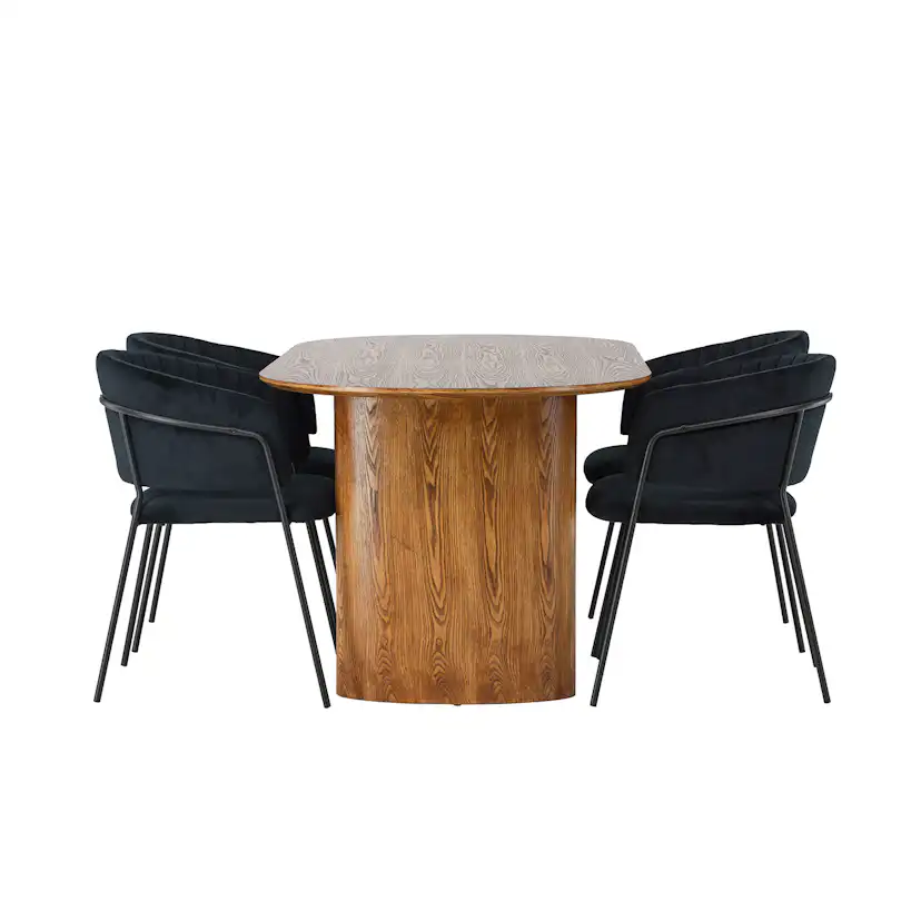 Matgrupp Venture Home Isolde med 4 Selma Stolar