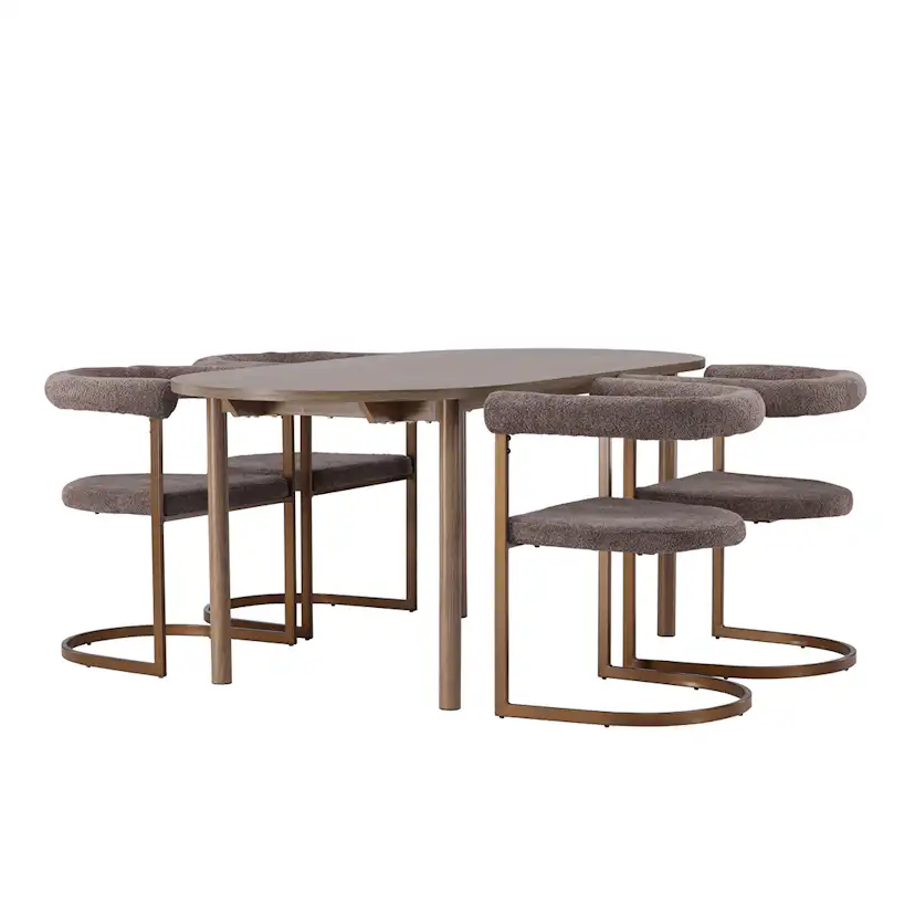 Matgrupp Venture Home Andy Ø120 cm med 4st Morning Matstolar