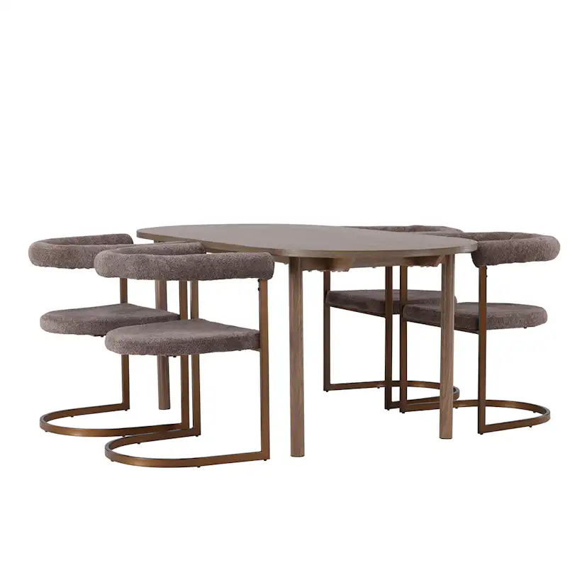 Matgrupp Venture Home Andy Ø120 cm med 4st Morning Matstolar